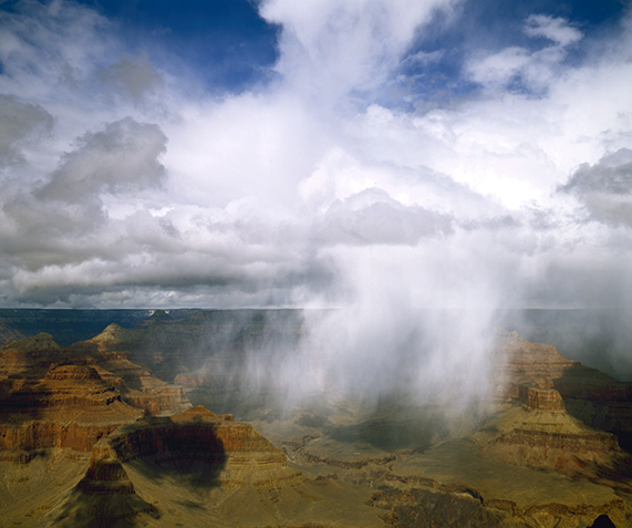 Mohave Point and storm clouds