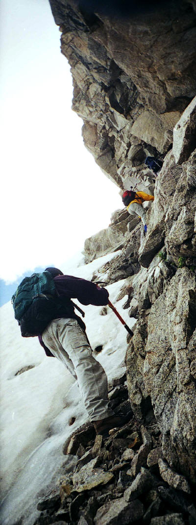 Climbing to Stone Man Pass