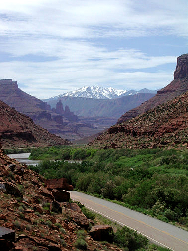 Highway 128 near Fisher Towers