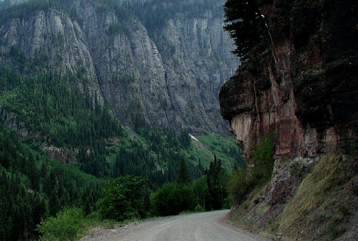 Yankee Boy Basin access road