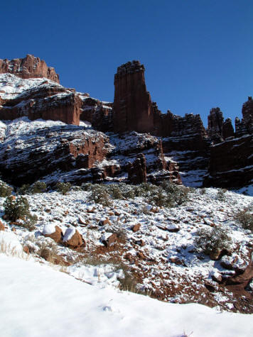 Fisher Towers in Winter