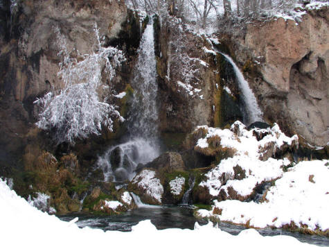 Rifle Falls State Park in Winter