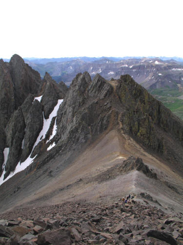 View from Mt Sneffesl Coular to Mt Sneffels saddle