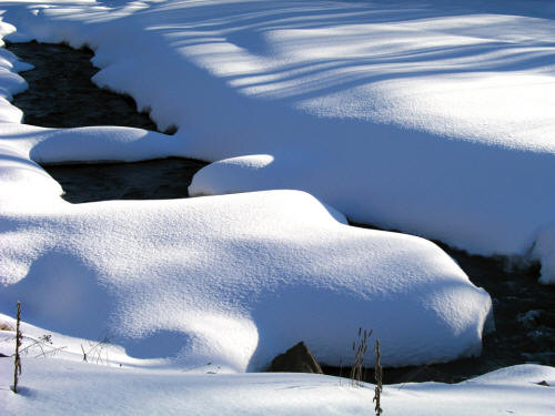 Cow Creek in Winter Snow