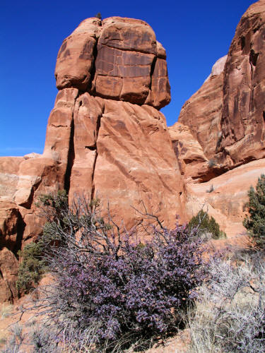 Hole in the Rock Rest Stop sandstone towers