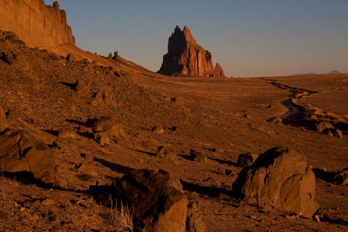 Shiprock at sunrise