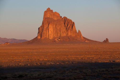 Shiprock at sunrise